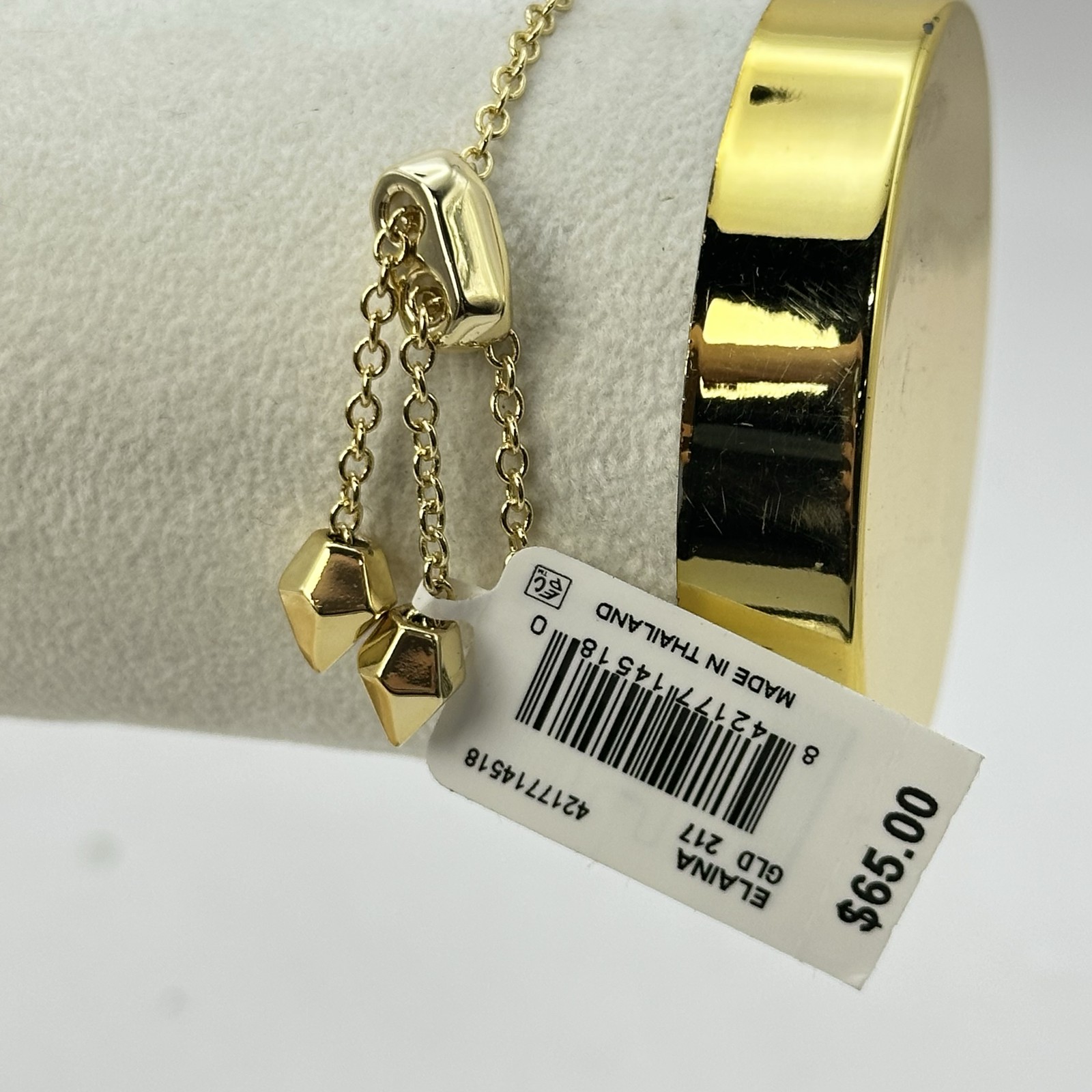 Kendra Scott Elaina Adjustable Chain Bracelet 14K Gold Plated Brass/Ivory 9″