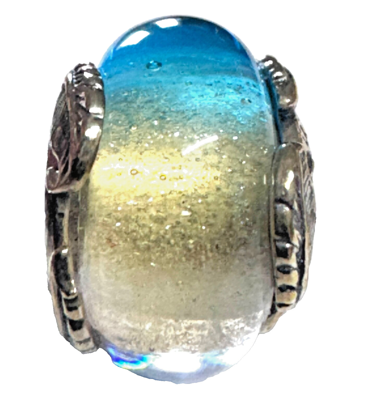 NWT 💕 Pandora Murano Glass and Curved Feather Charm 792577C00