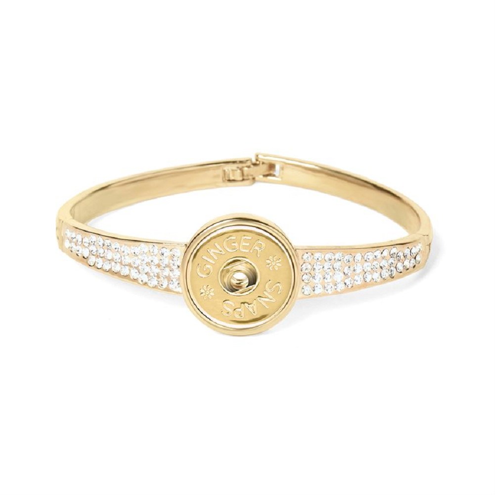 GINGER SNAP GOLD STONES GALORE BRACELET for Standard Size Snap SN95-78 for 20MM
