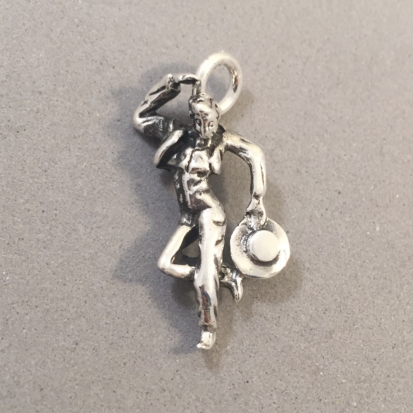 .925 Sterling Silver 3-D MALE FLAMENCO DANCER CHARM Pendant Spanish New 925 TP10