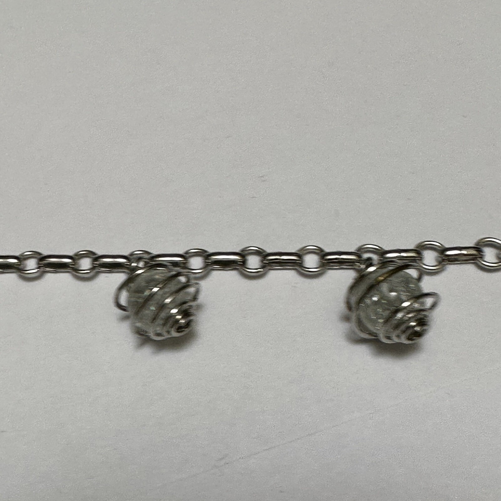 Signed Coro Silver Tone Charm Bracelet 6 1/2 inch