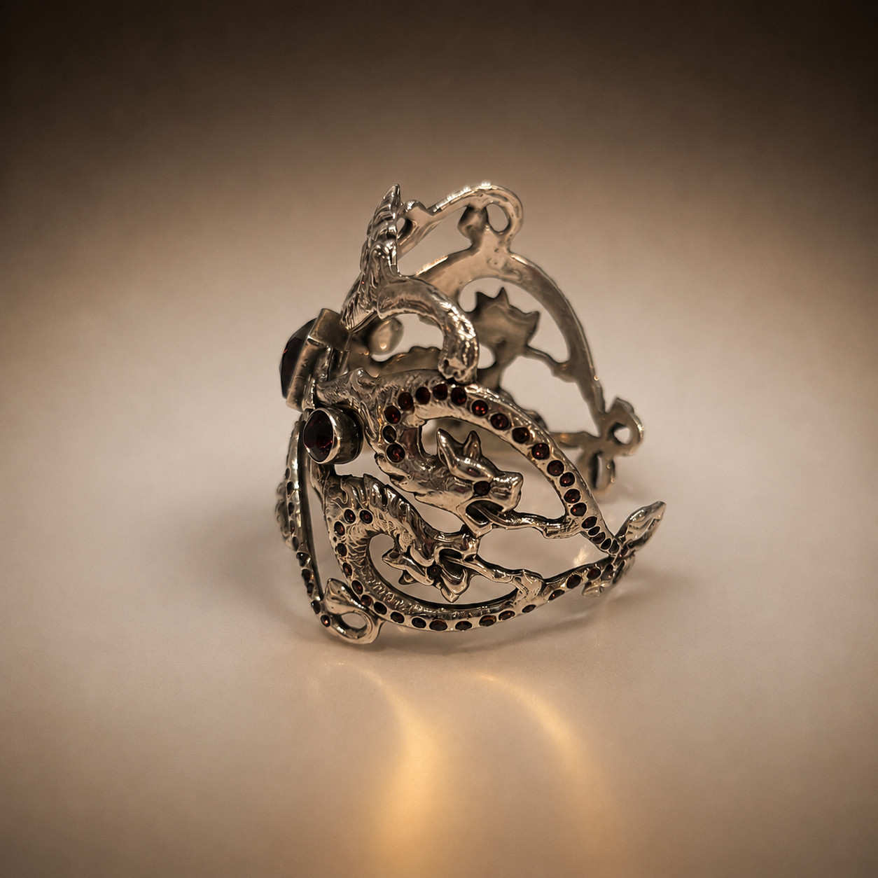 New Virgin Saints And Angels Sterling SilverCuff With Amethyst Stone-retail $700