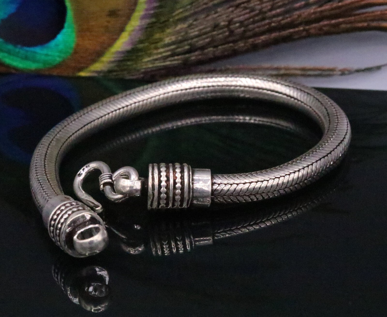 925 sterling silver customized snake chain bracelet tribal jewelry sbr199