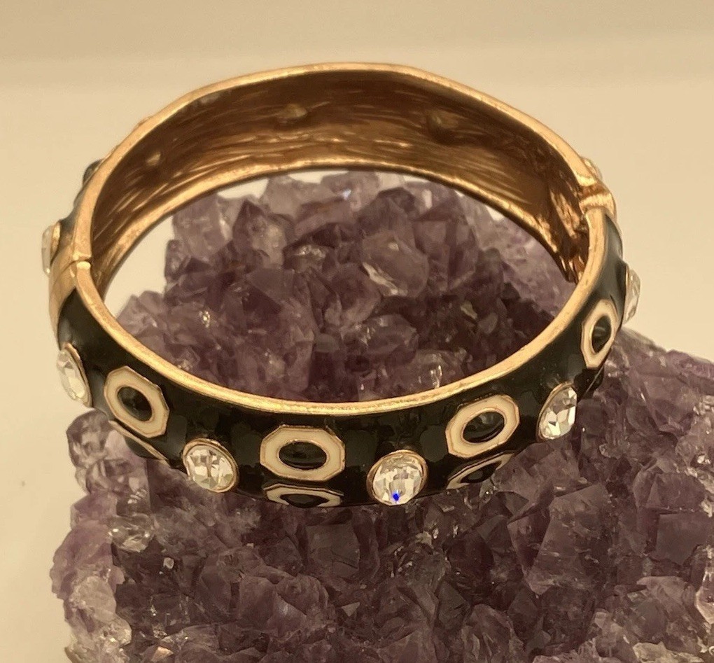 Layered Bracelet Stack Set Black Beaded Abalone Charm Bangle Mixed Style