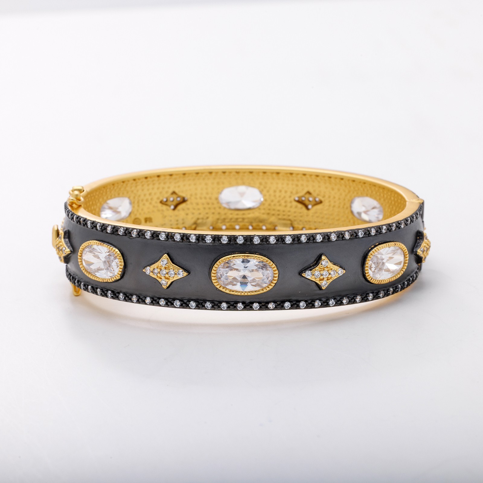 Freida Rothman Oh So Gorgeous Wide Hinge Bangle