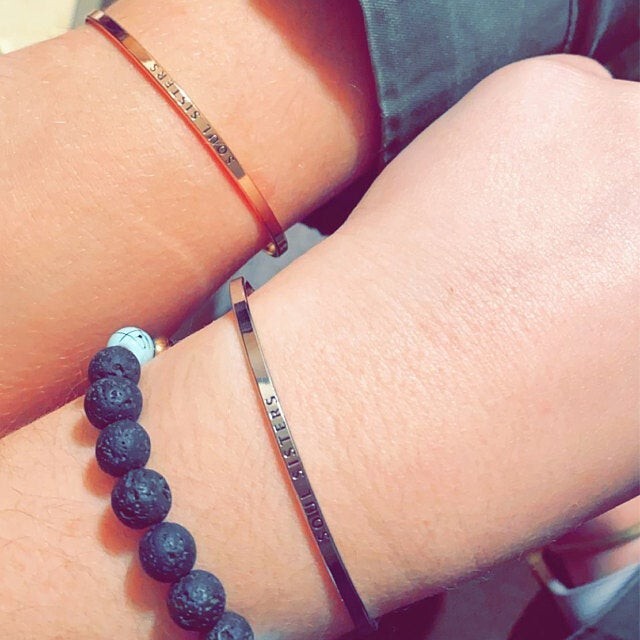 GOD SAID YES YOU CAN | Inspired Message Engraved Simple Bangle | SILVER