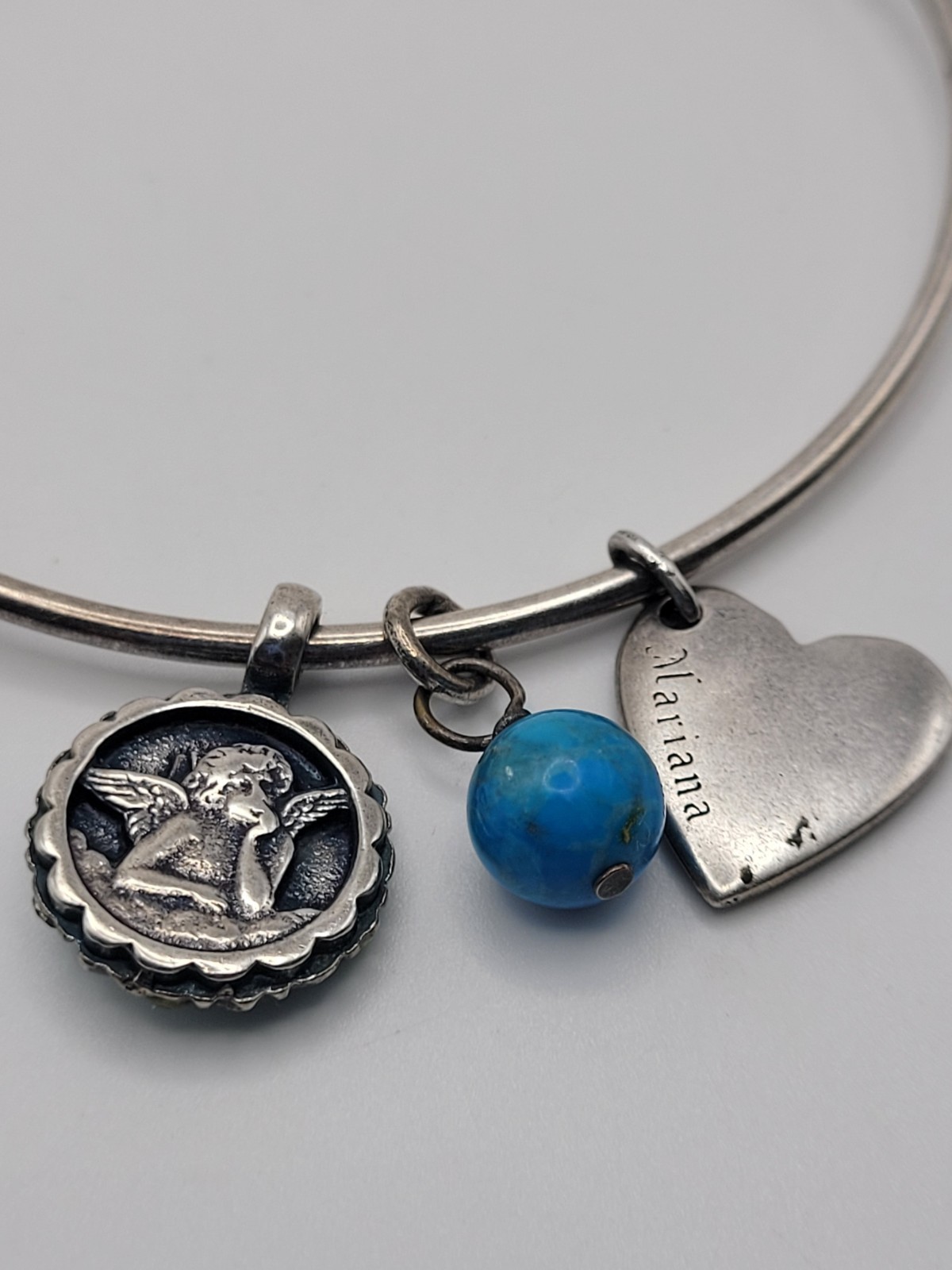 Mariana Spirit of Design Guardian Angel With Swarovski Crystals Blue Bracelet