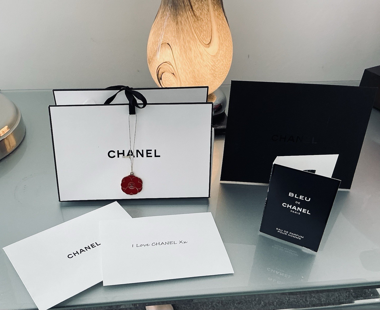 2025 Limited Edition CHANEL Camellia Charm Plus Bleu And Stationary Items