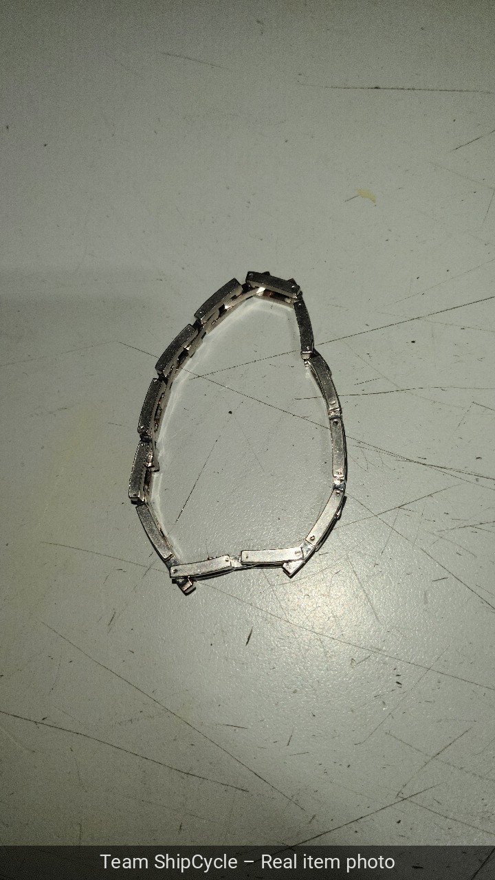 Thick 25g Vintage Modernist Chain Link Sterling Silver Mexico Bracelet 7 G2U