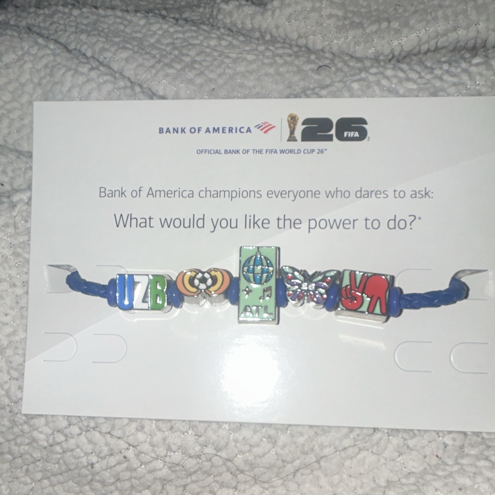 Bank of America FIFA 26 Charm Bracelet Blue/sm ATL+ UZB