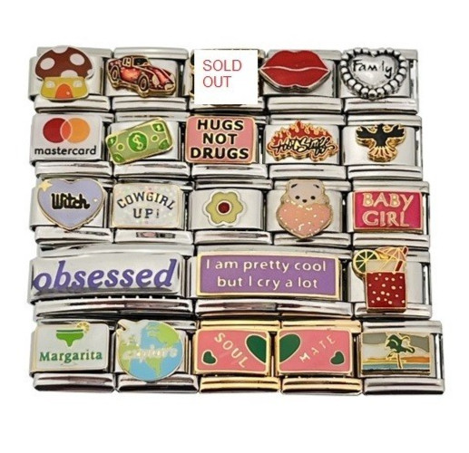 9mm Italian Charms Assorted Words & Sayings Collection #20