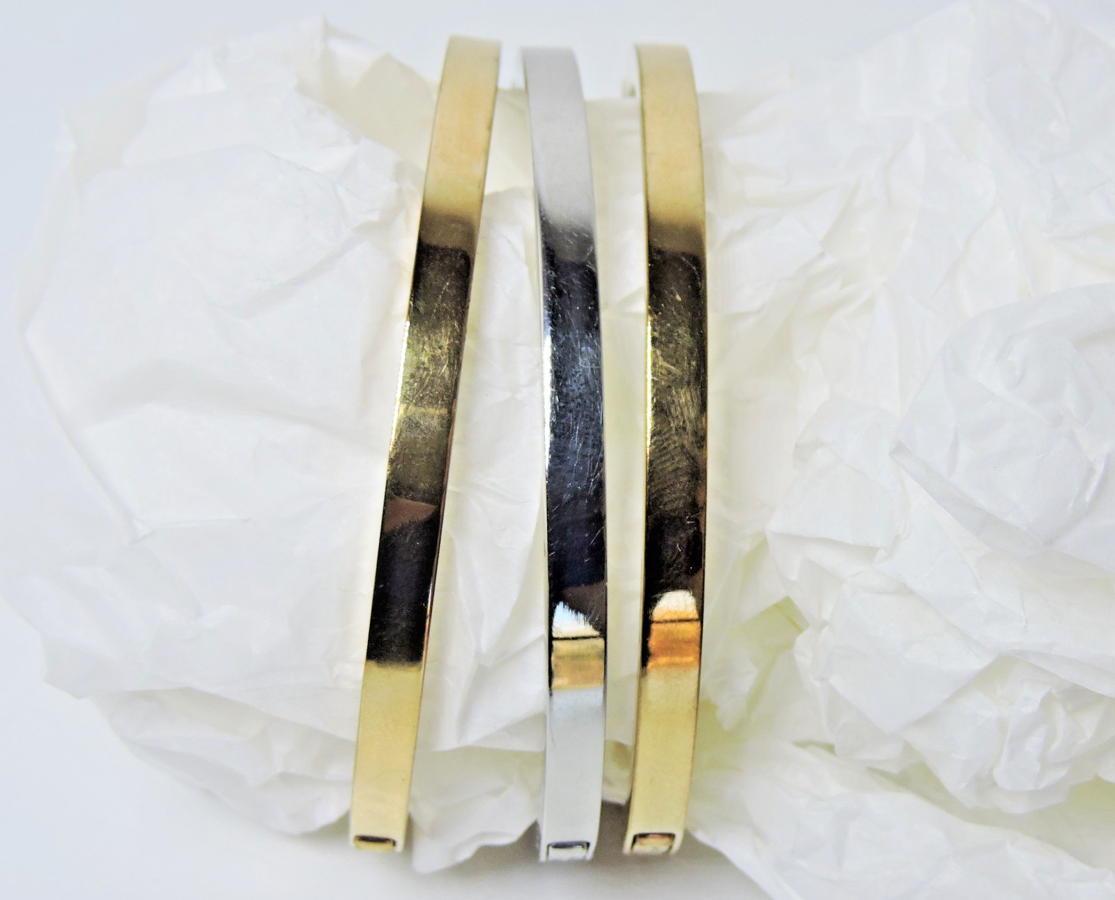 Michael Kors Buckle Pave Crystals Push Lock Closure Stackable Bracelet NWT