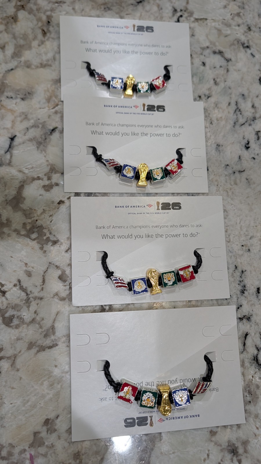 FIFA World Cup 2026 USA Team Bank of America Charm Bracelet Limited Edition
