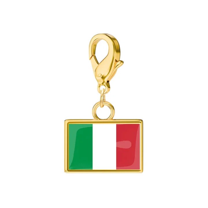 Recording Travel Memories Country Flag Charms Bracelet Stainless Steel Jewelry