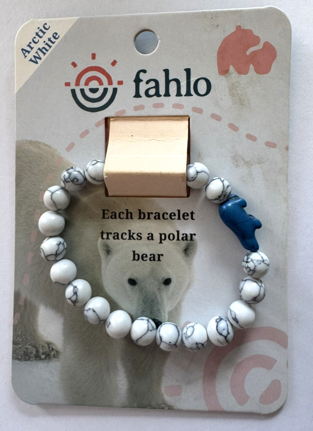 Fahlo Venture Polar Bear Tracking Bracelet Arctic White NEW