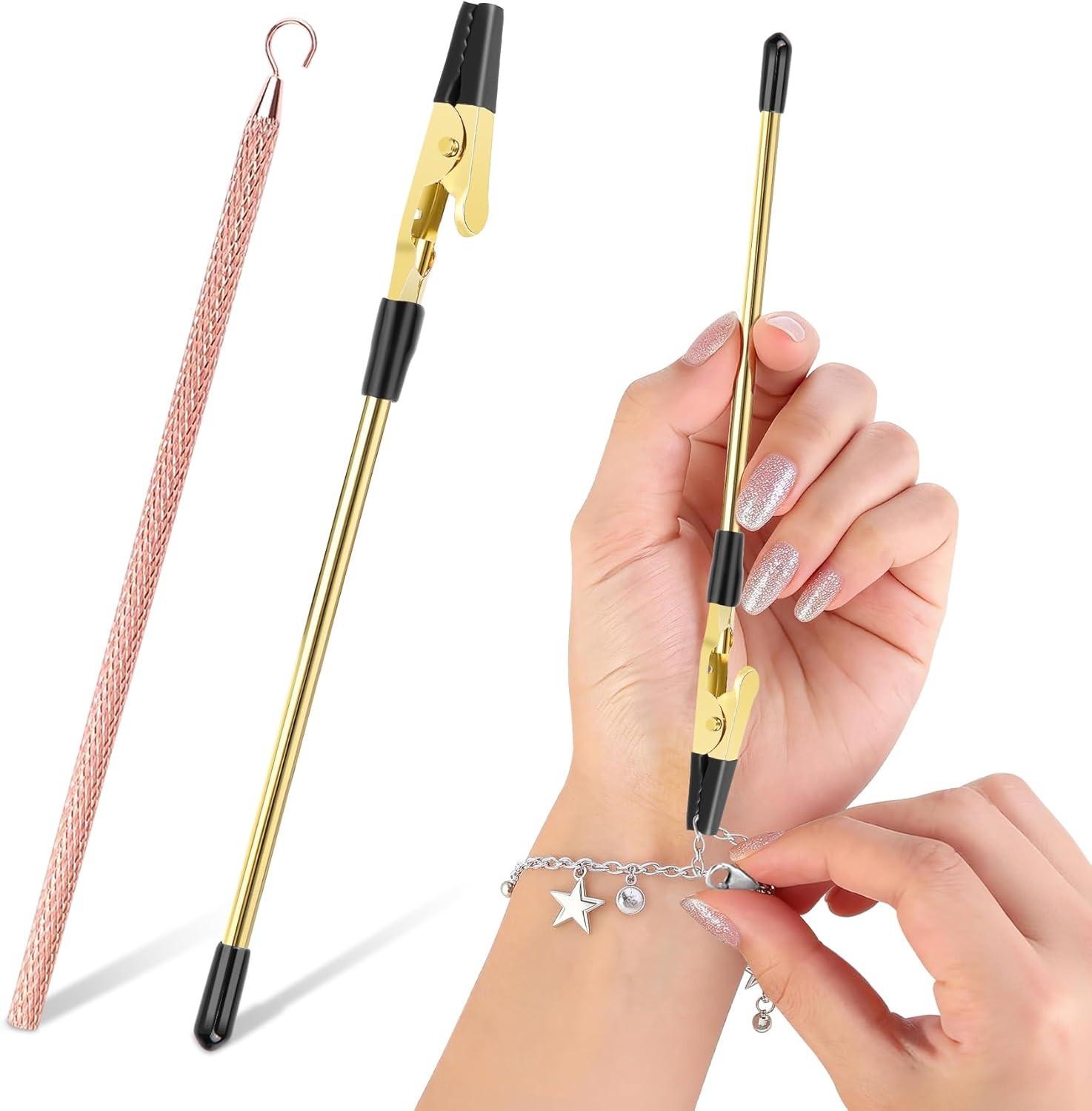 2 Pcs Bracelet Helper Tool, Portable Bracelet Assistance Tool Easy to Put on You