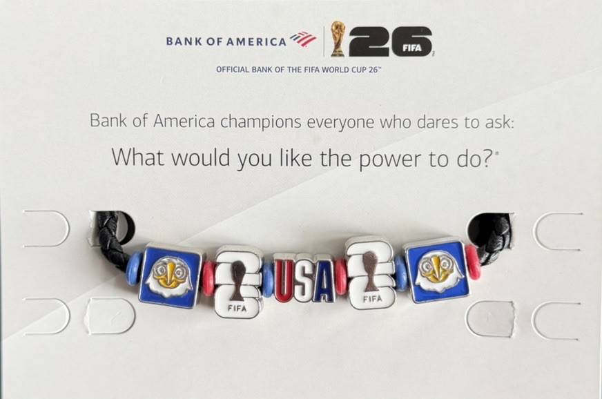 Bank of America FIFA World Cup 2026 Charm Bracelet USA