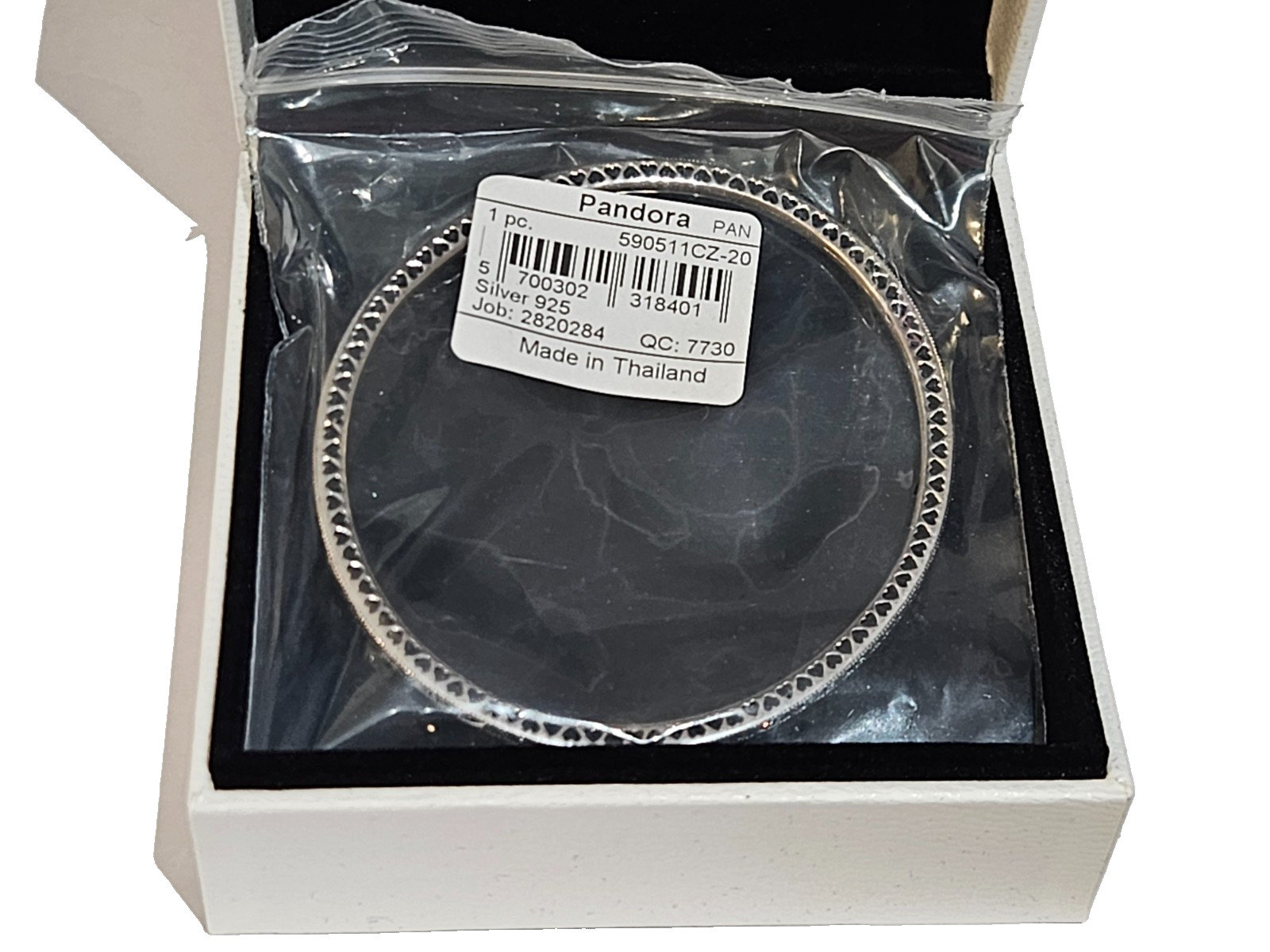 Authentic Pandora S925 ALE SS Twinkling Forever Bangle Bracelet 590511CZ-20cm