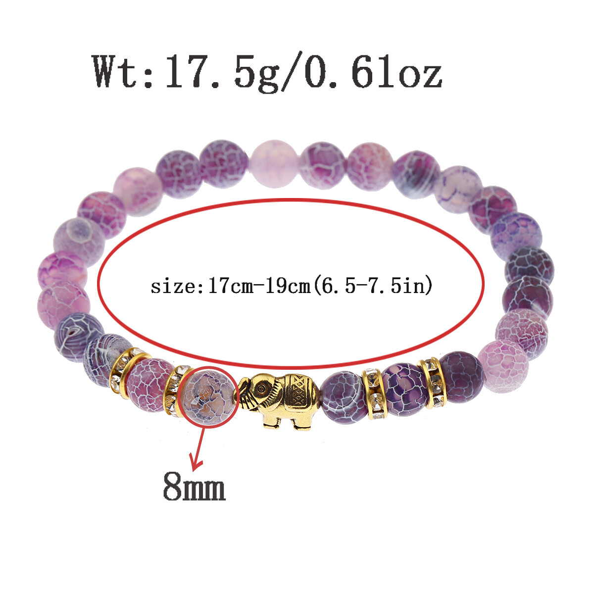 Natural Weathered Stone Bead Yoga Energy Healing Bracelet Men Women Jewelry