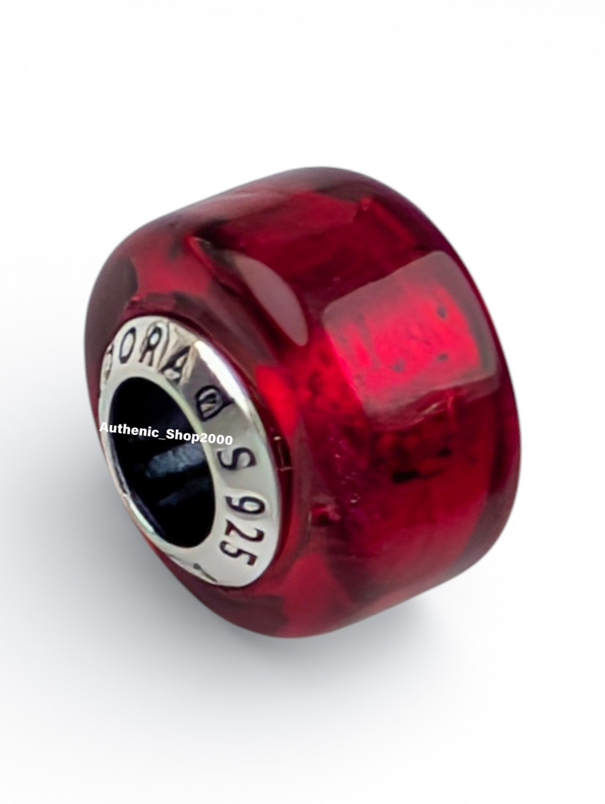 New 100% Authentic PANDORA 925 Ale Silver Red Murano Glass Charm 794425C00