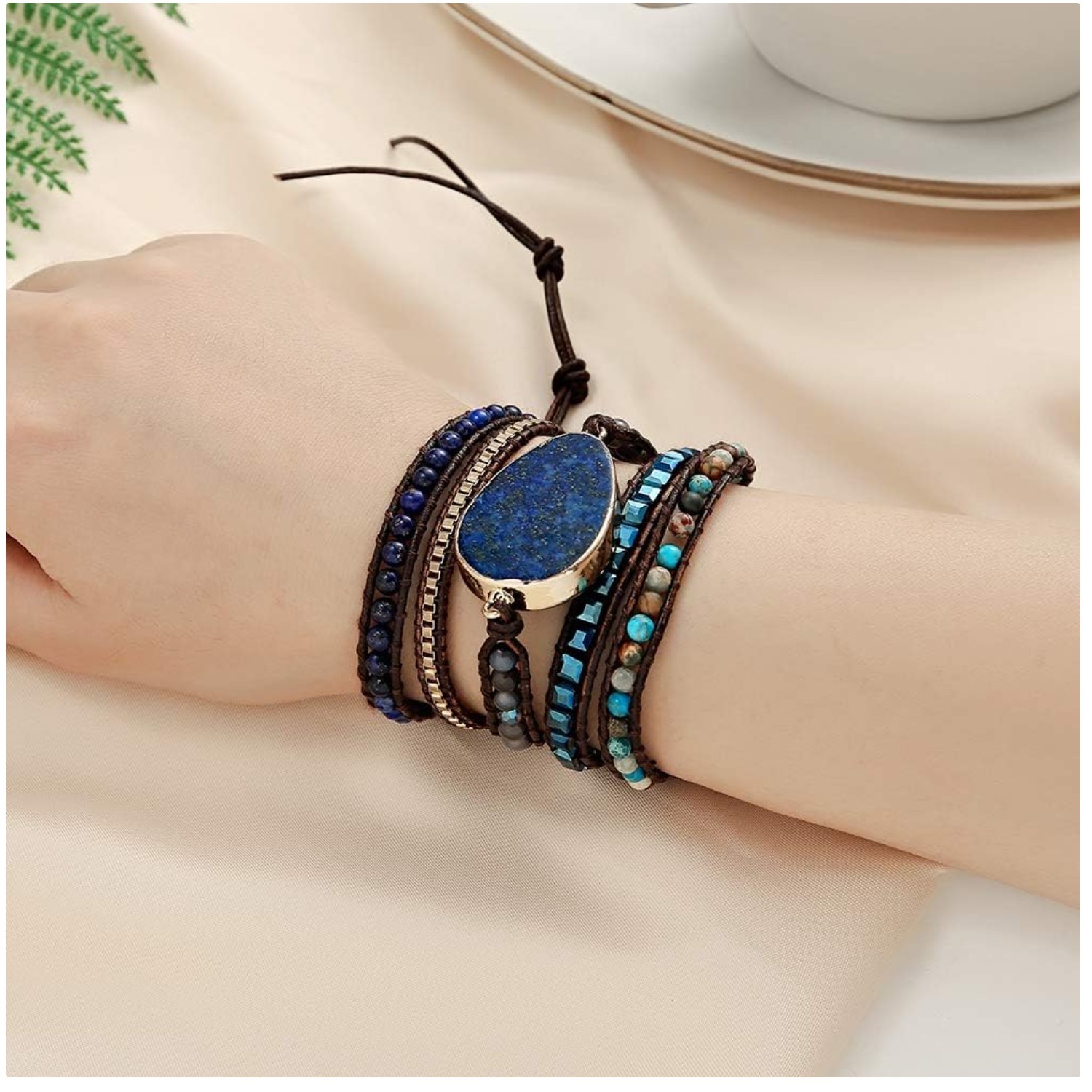 Lapis Lazuli Wrap Bracelet – Symbol of Transformation