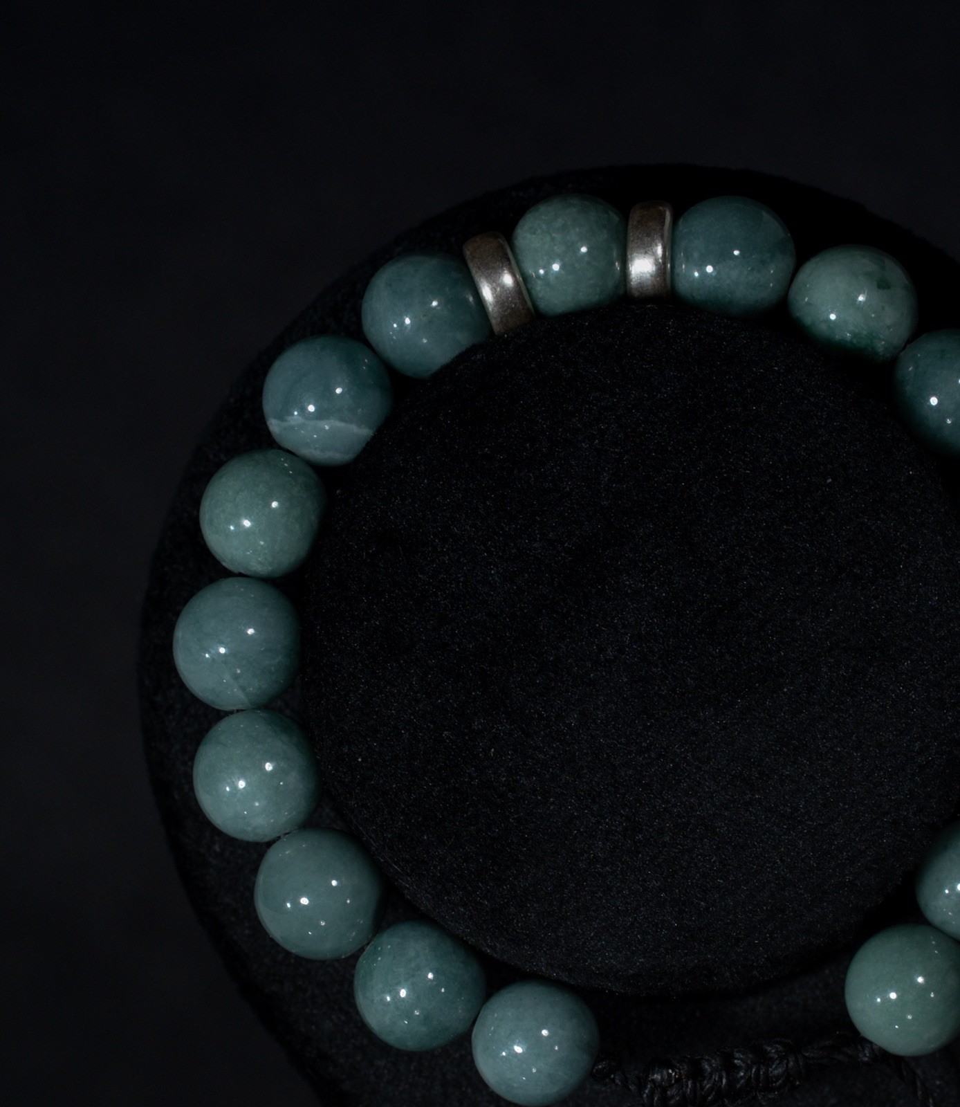 10mm Guatemalan Jade Bracelet sterling silver 925 Bolo Closure 6.5 inch wrist
