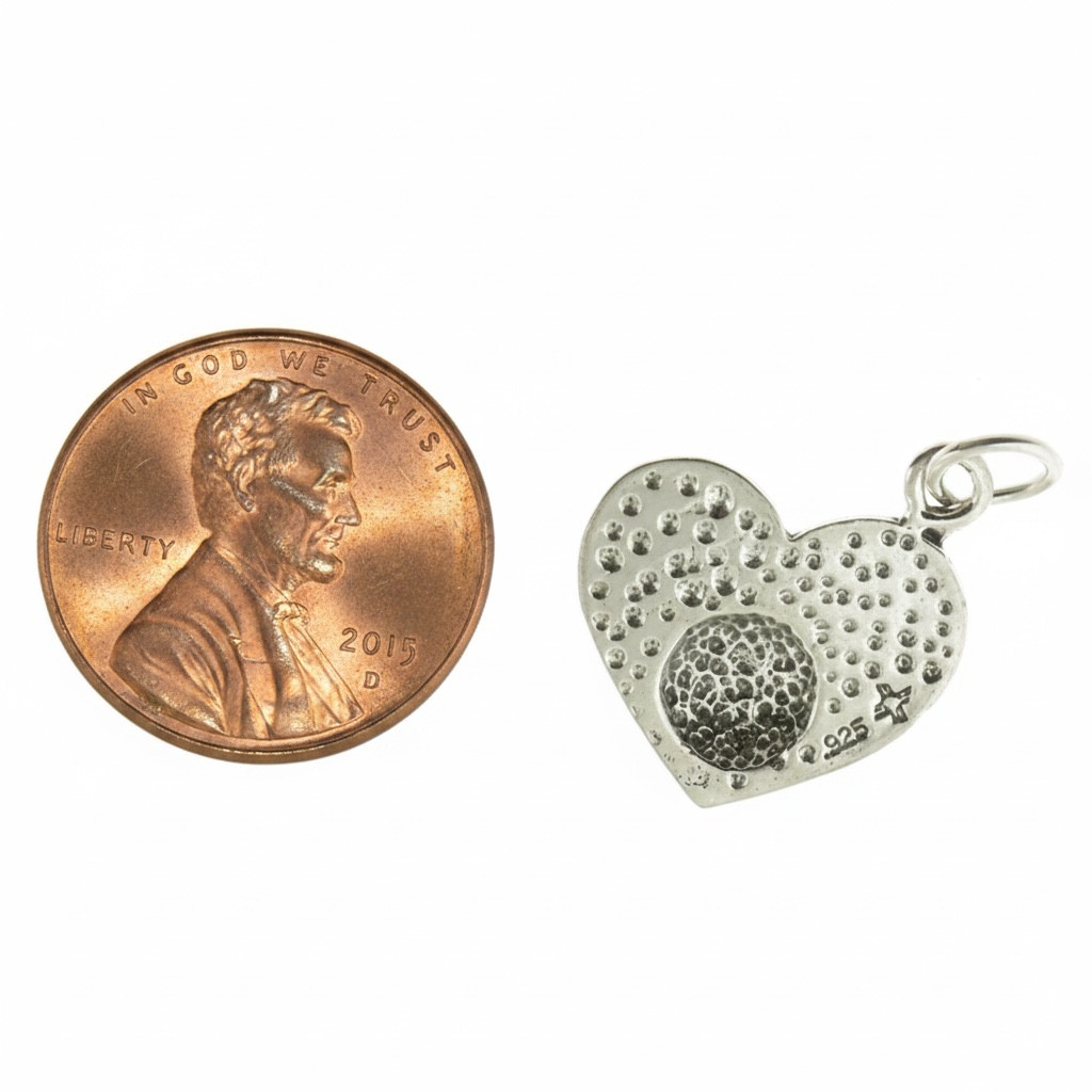 925 Sterling Silver I Love Sports Heart Charms Made in USA Choose Your Sport