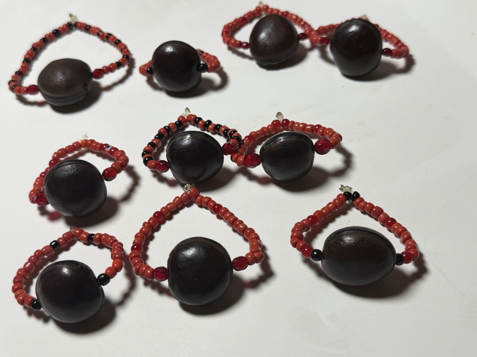 Ojo de Benado Pulsera Con Coral Elastica Deer Eye Bracelet Stretch Cord All size