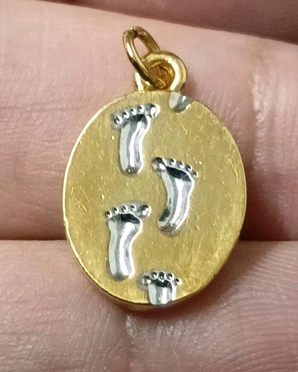 Bradford Exchange 18ct Gold Bonded Charm – Footprints In The Sand