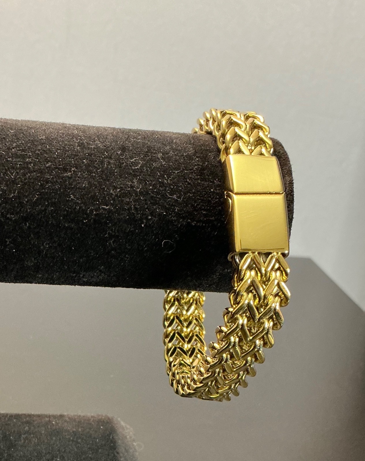 New Bracelet Hip Hop Men Women Gift Teen 8 Inches Iridescent Gold Colorful