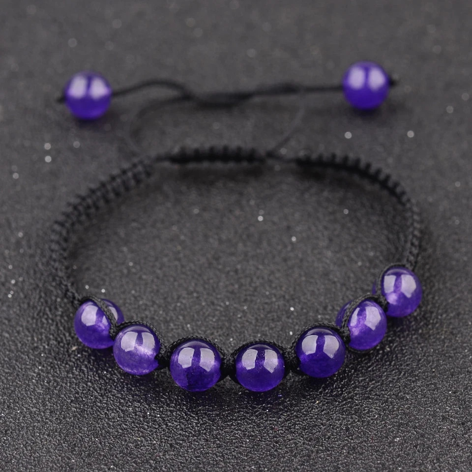 7 Chakra Healing Balance Beaded Bracelets Braided Stone Yoga Reiki Prayer Bangle