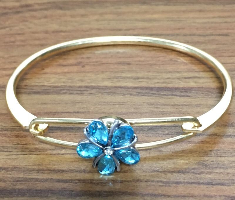Mini Snap Jewelry Gold Hinge Bracelet fits 12mm Petite Ginger Style Charms