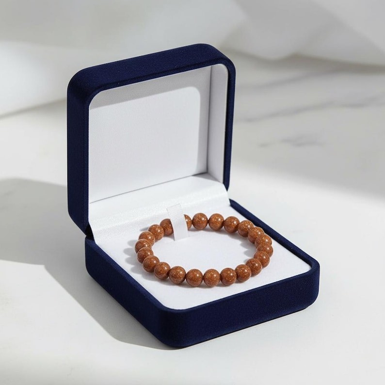 Brown Sunsitara Bracelet Stretch Beads, Meditation And Intention Jewellery