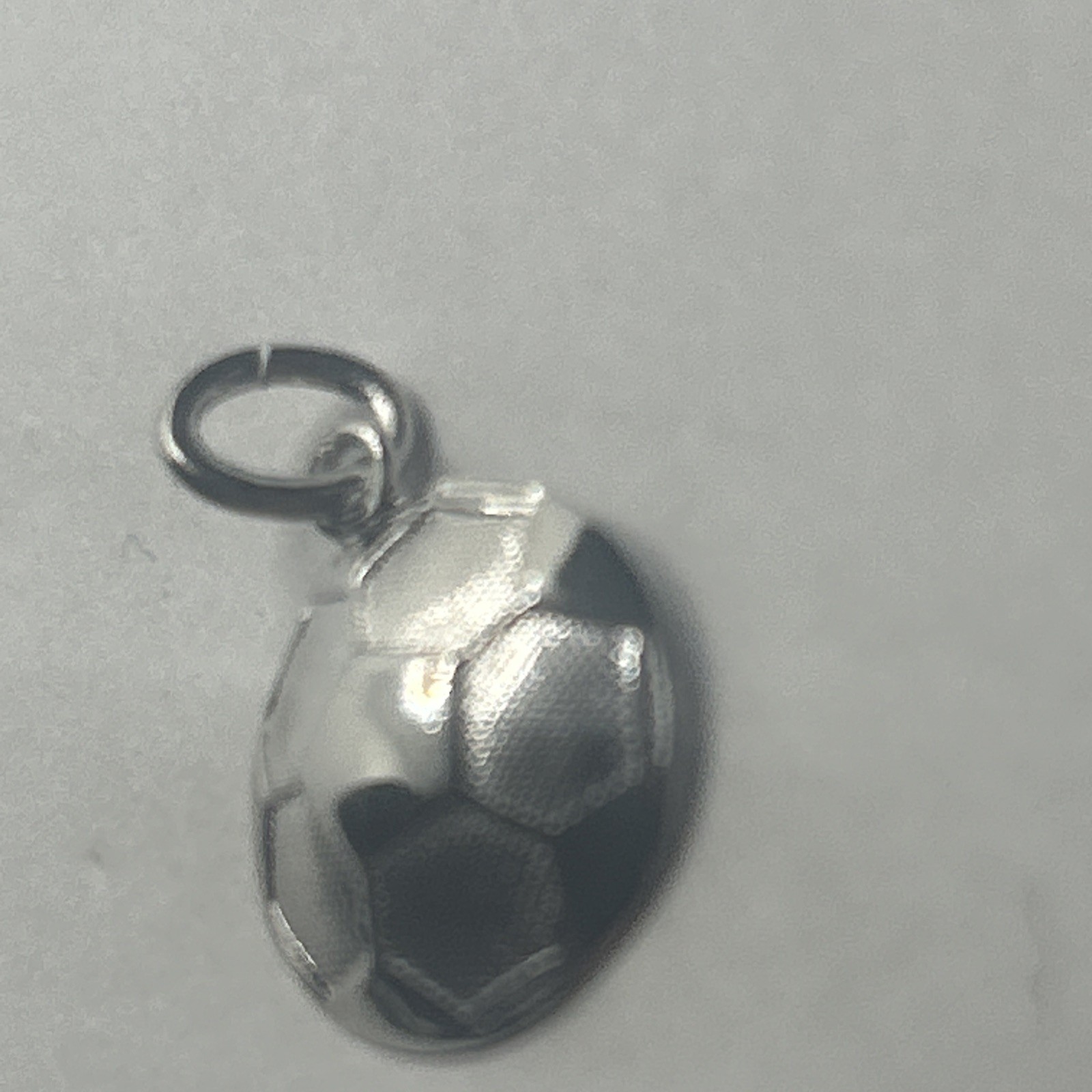 NEW 925 Sterling Silver 3D Soccer Ball Charm