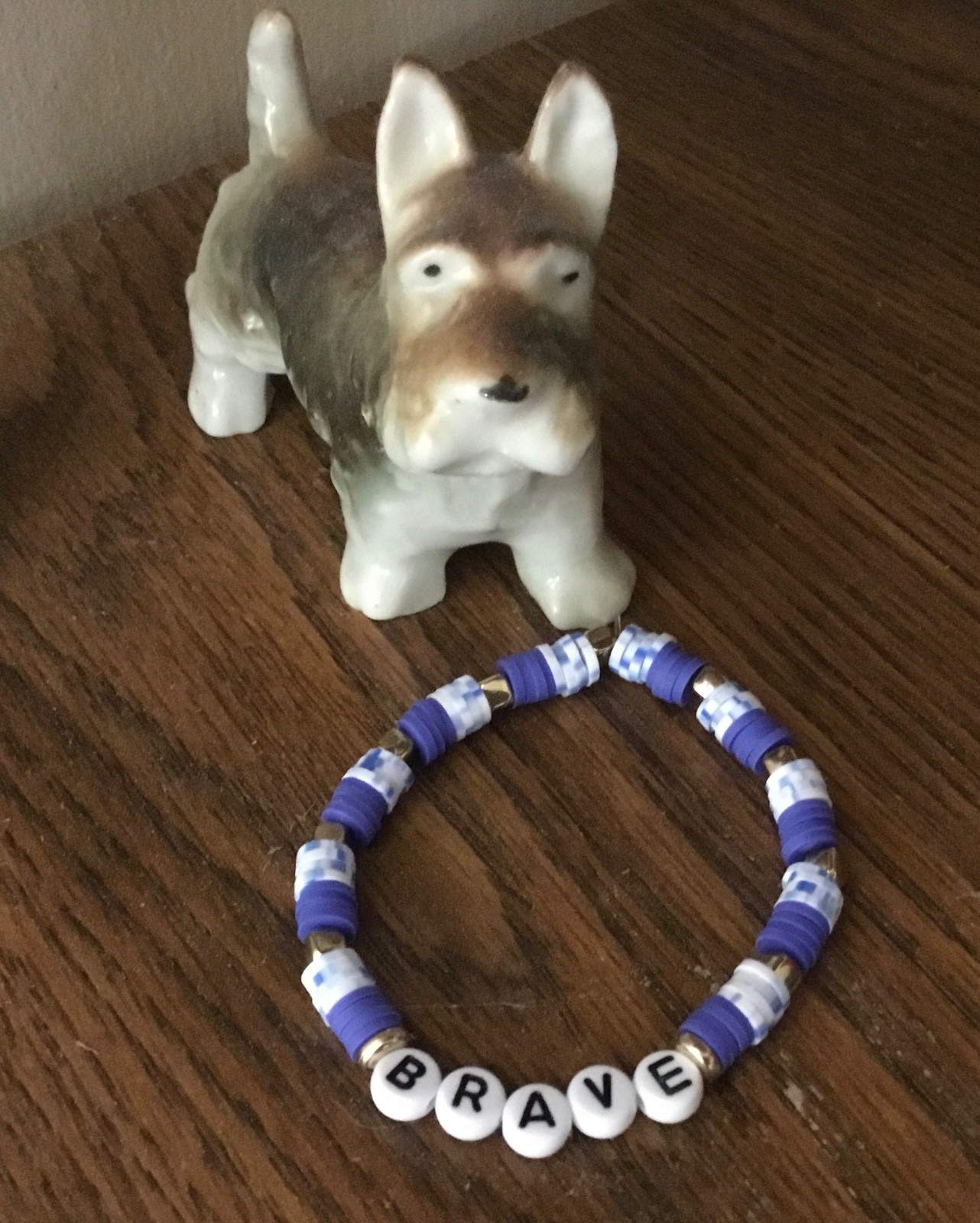 Handmade bracelet with clay beads and all handmade by myself Approx
