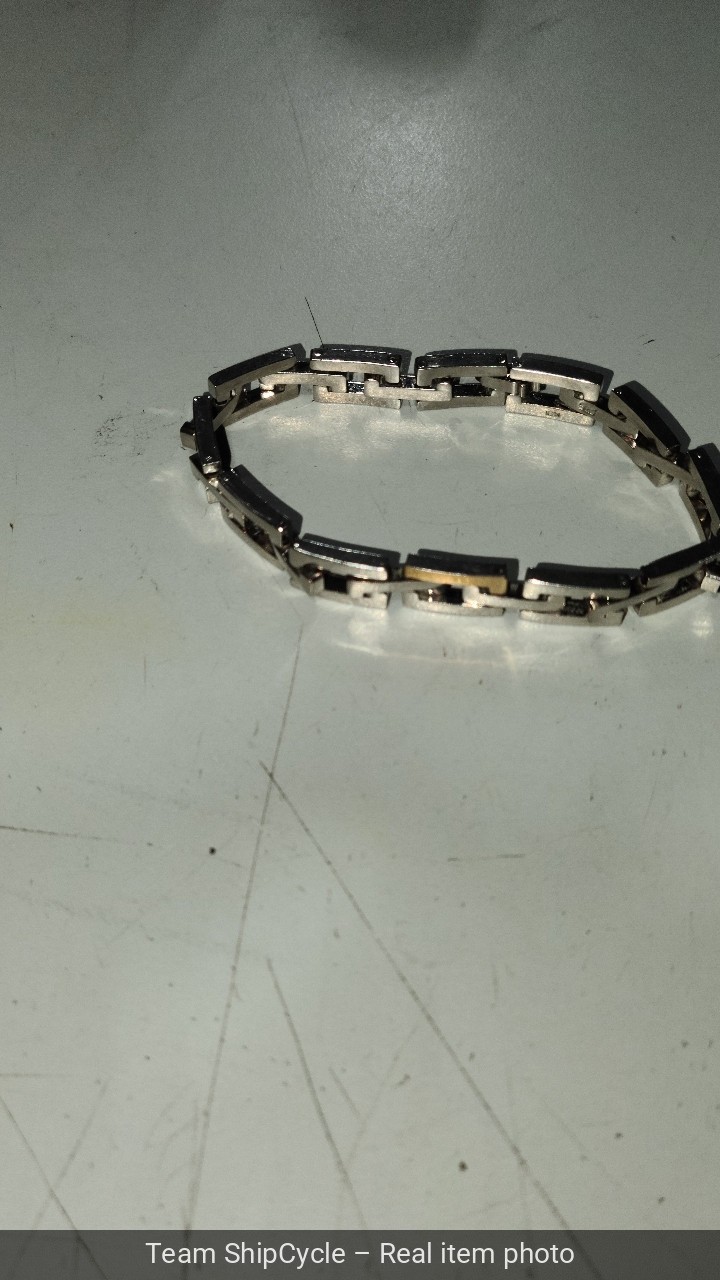 Thick 25g Vintage Modernist Chain Link Sterling Silver Mexico Bracelet 7 G2U