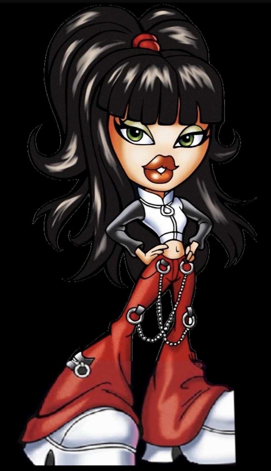 #1/3 BRATZ “JADE” “KOOL CAT” Face ORIGINAL Italia CHARM Collection Link 9mm
