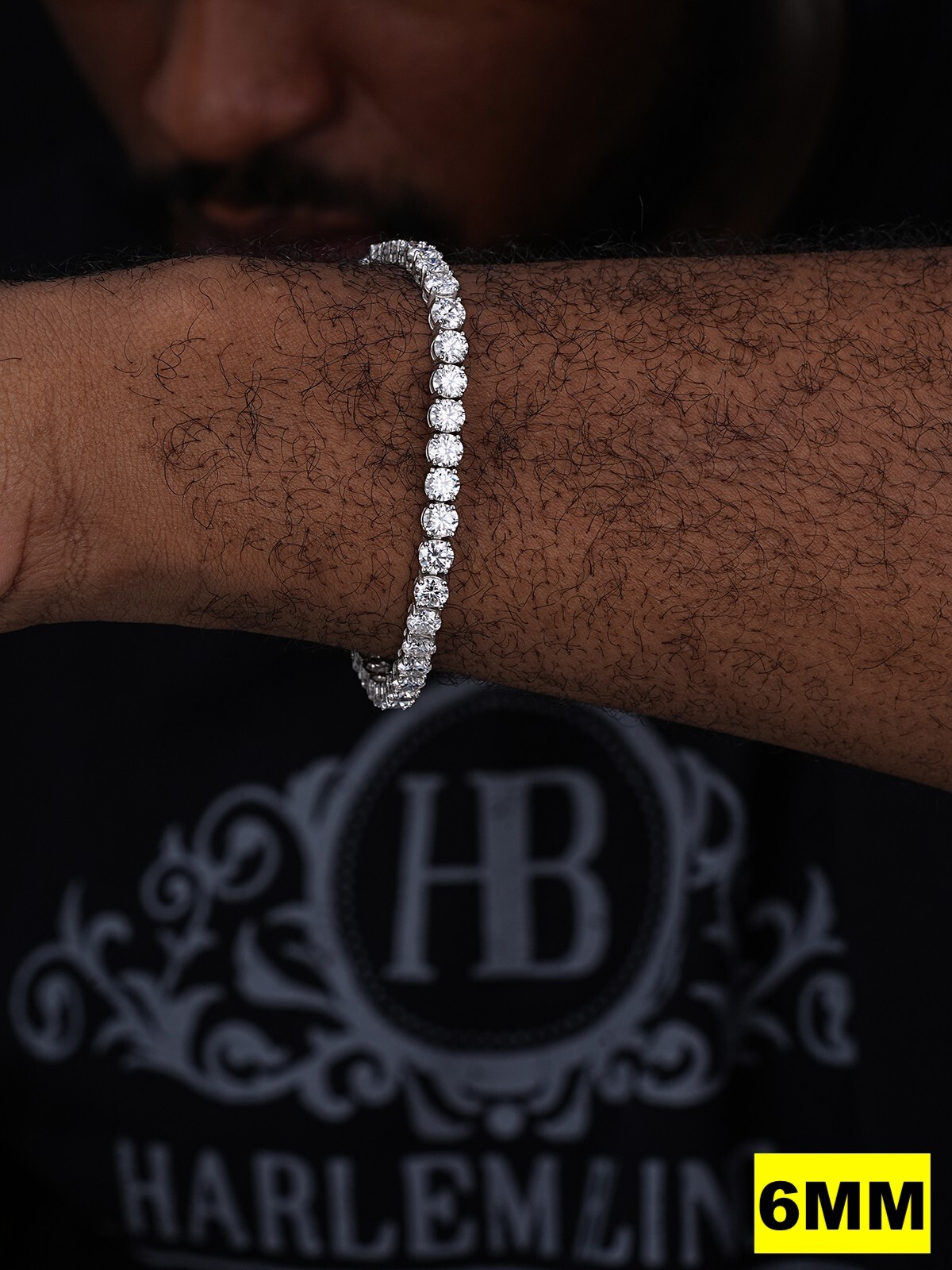 Tennis Bracelet SOLID 925 Sterling Silver MOISSANITE Passes Tester 3-7mm