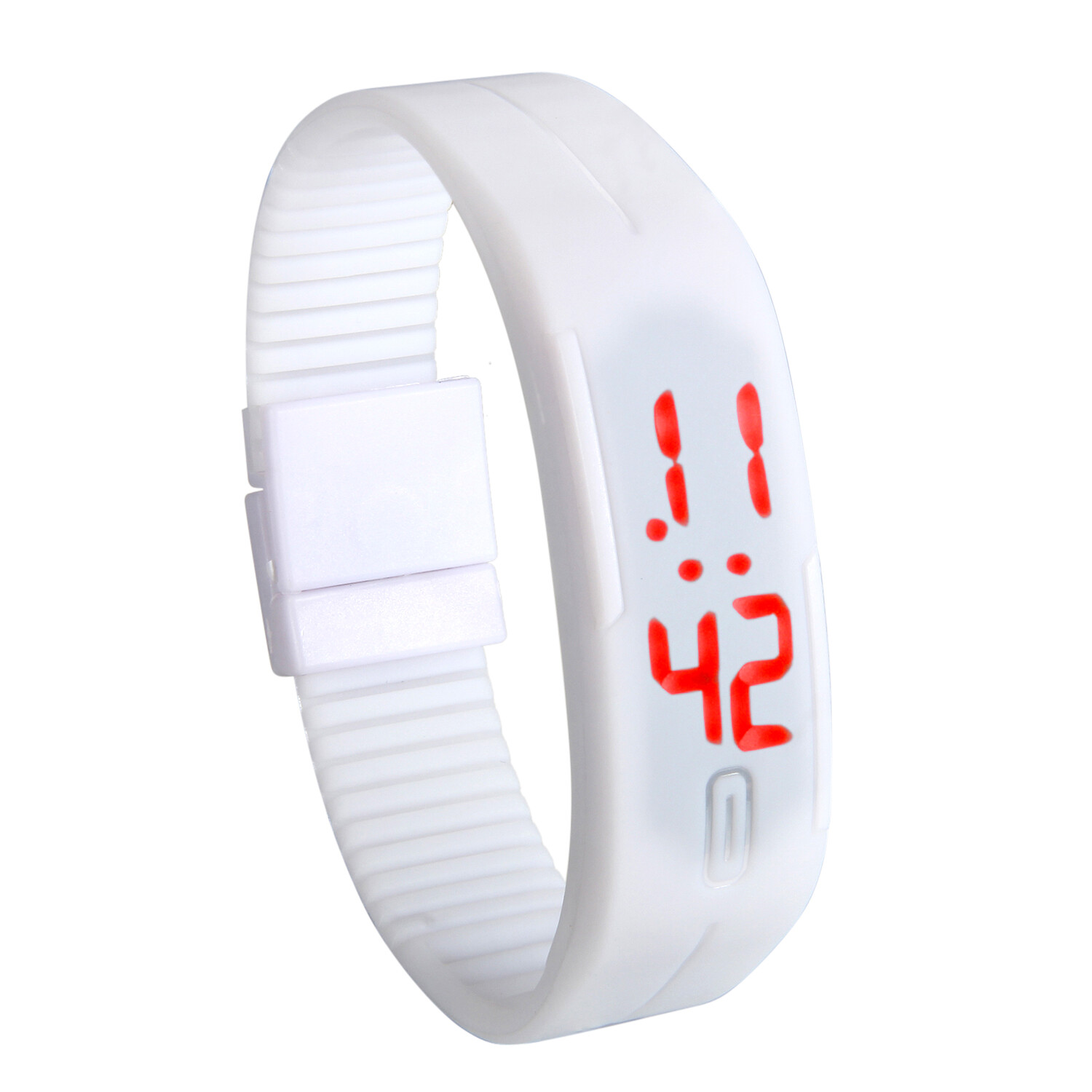Mens Womens Teens Digital Silicone Rubber LED Watch Sports Bracelet Wrist Watch
