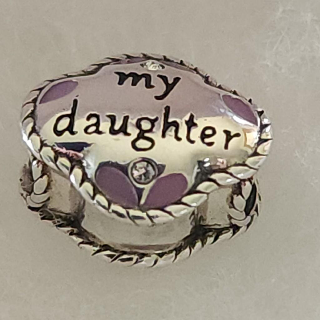 Chamilia ~MY DAUGHTER MY FRIEND~ Swarovski, Enamel & Sterling Bead 2025-1407 $40