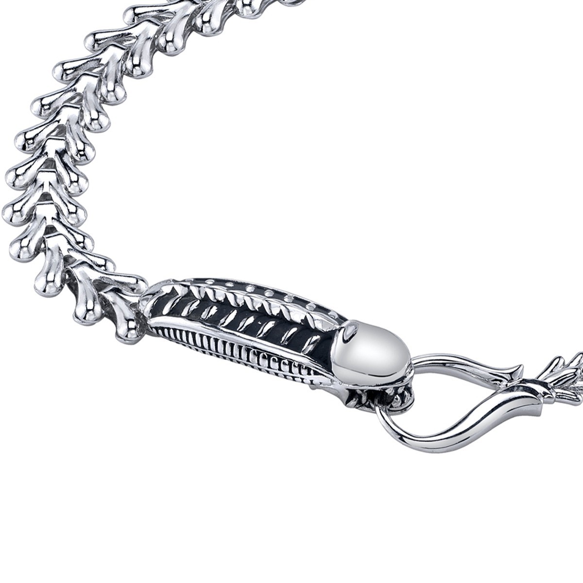 Alien X RockLove NEW ‘Alien’ Xenomorph Chain Bracelet – Silver Plated – 6.5 inch