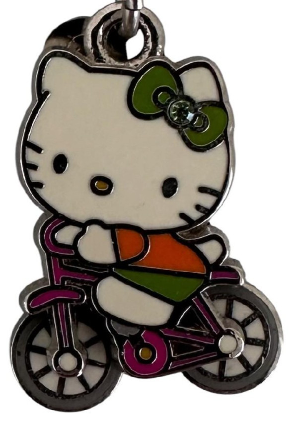 CHARM IT! Hello Kitty Bicycle RETIRED Charm Original Card Sanrio RARE Y2K