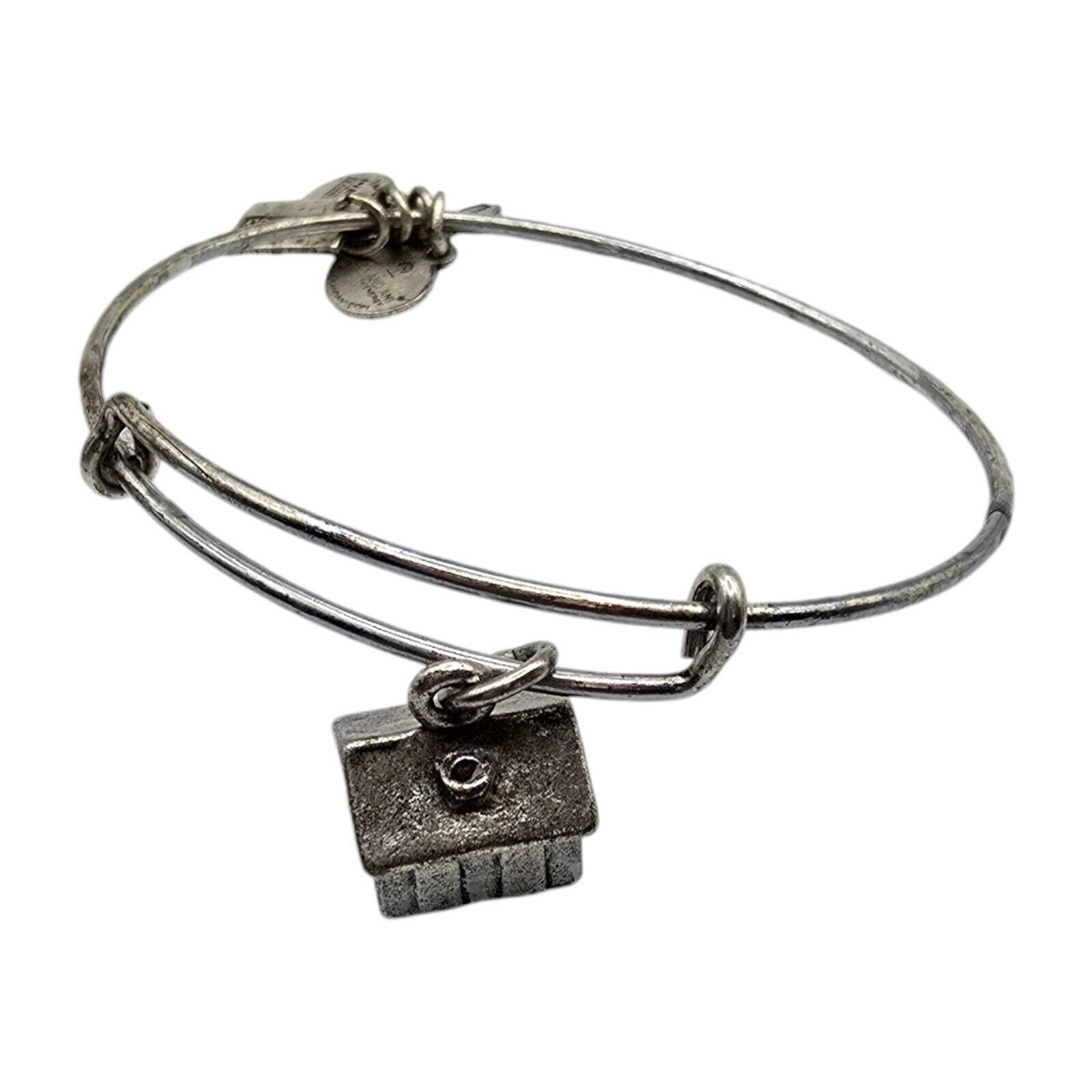 Vintage Bracelet Alex and Ani Monopoly House Charm 7″ Matte Silver Please Read