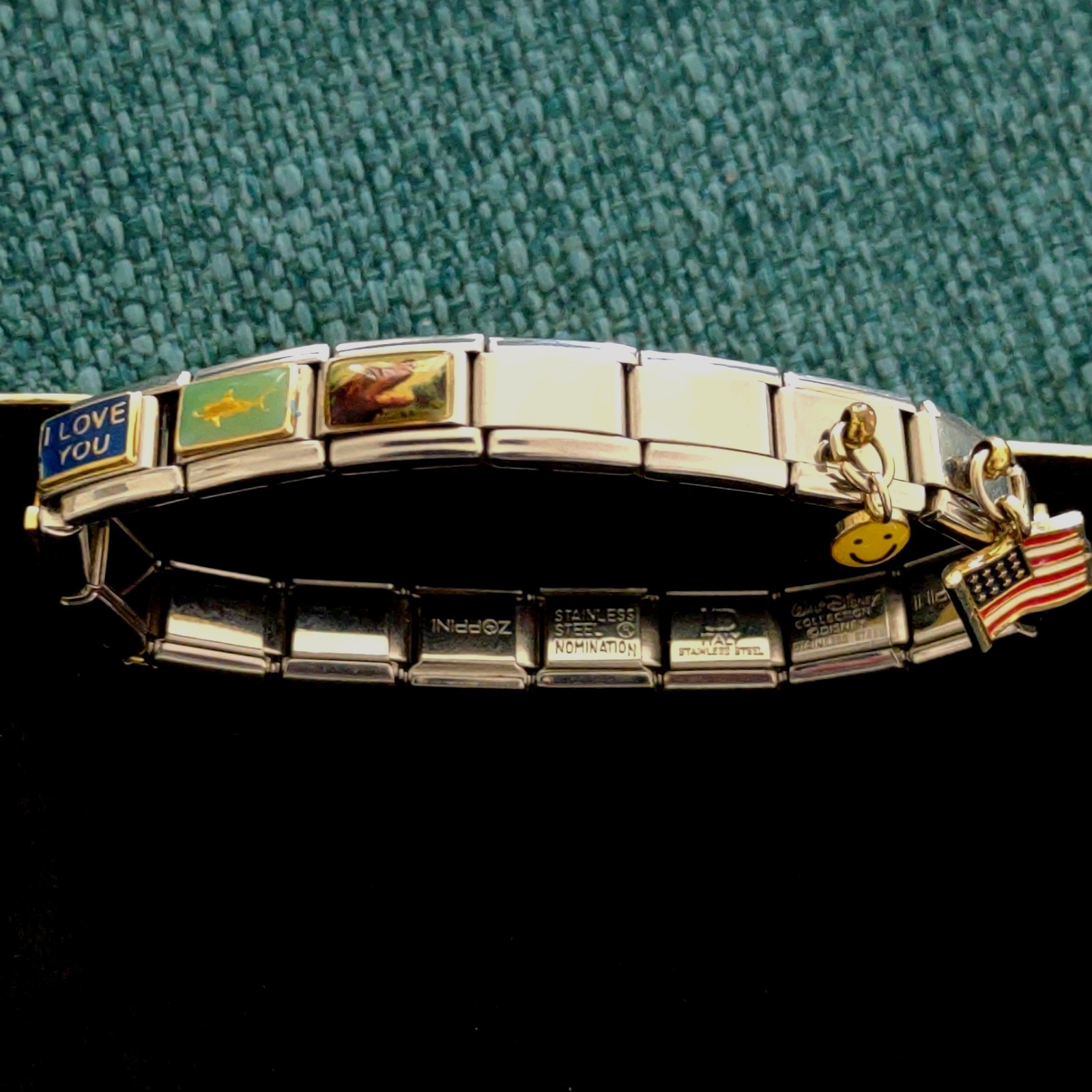 Vintage Y2K Italian Modular Charm Links Lot Stainless Steel Enamel