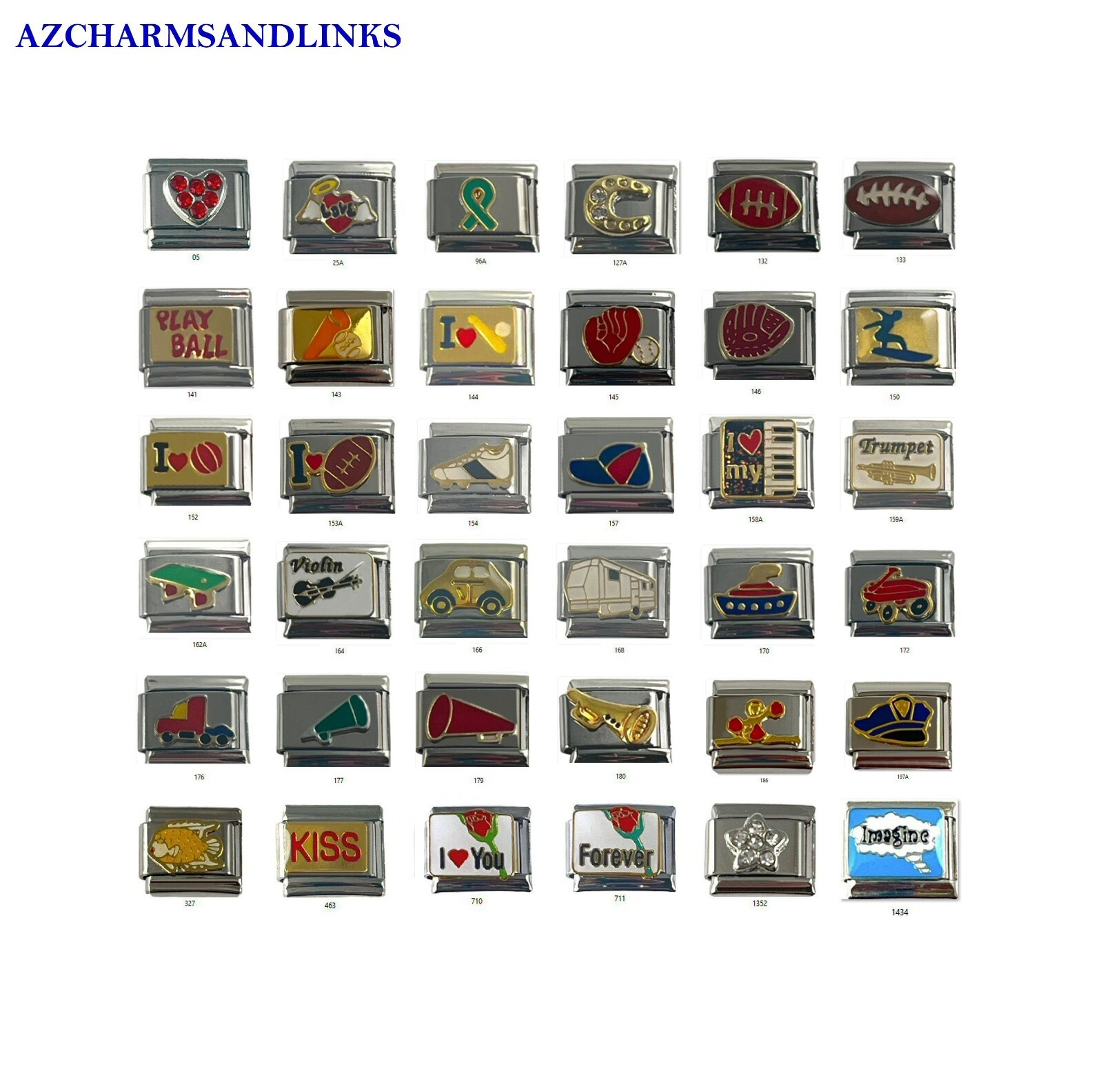 Italian Charms Lots to Choose from Italian Charm Links for your Bracelet (Set18)
