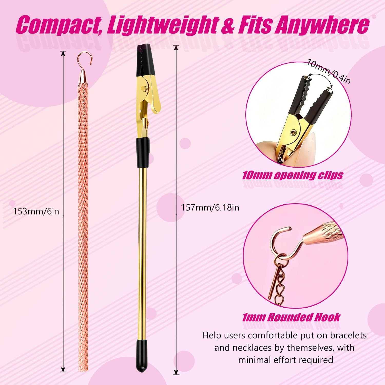2 Pcs Bracelet Helper Tool, Portable Bracelet Assistance Tool Easy to Put on You