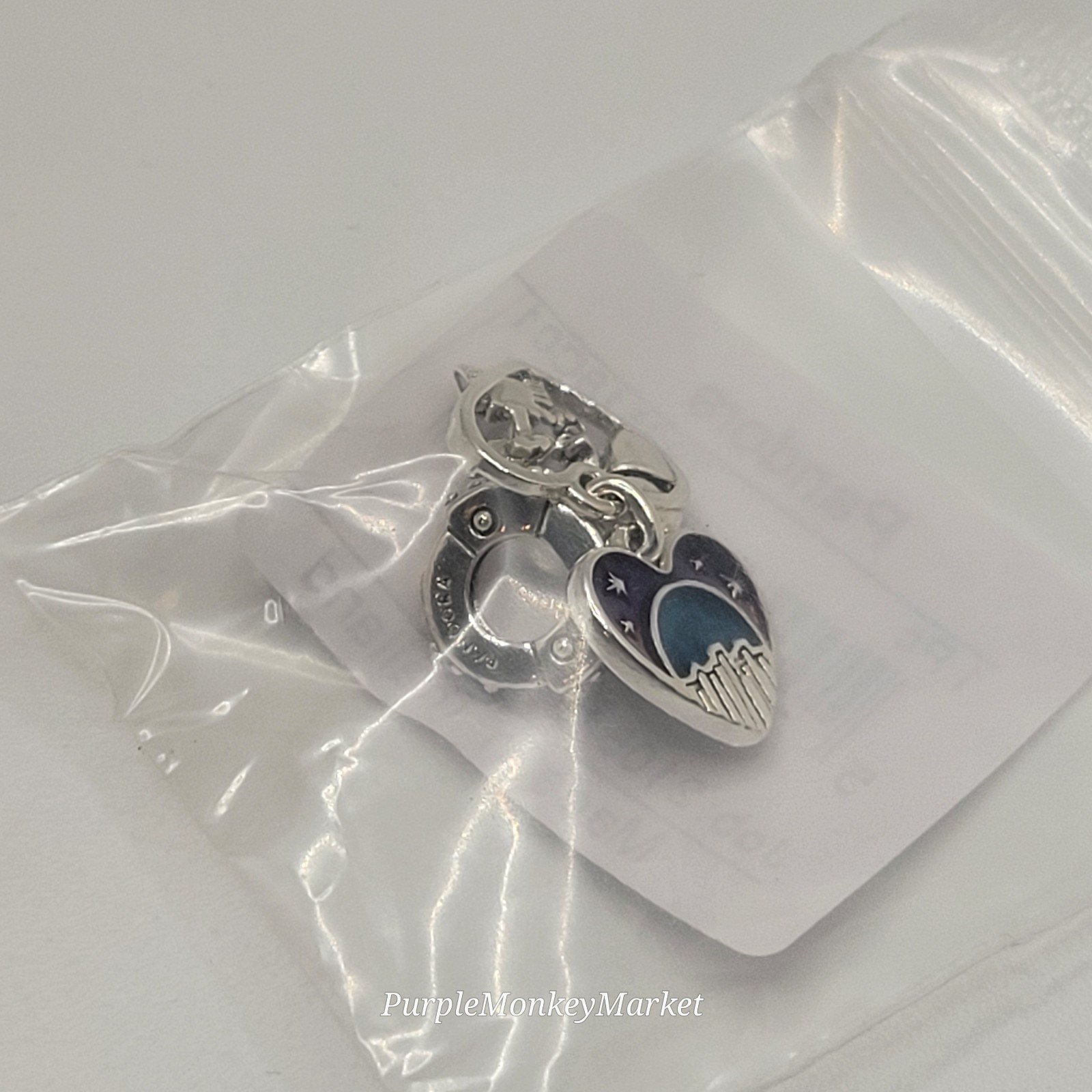 Pandora Disney Pixar Wall-E & Eve Glow in Dark Dangle Charm 792518C01 *SEALED*