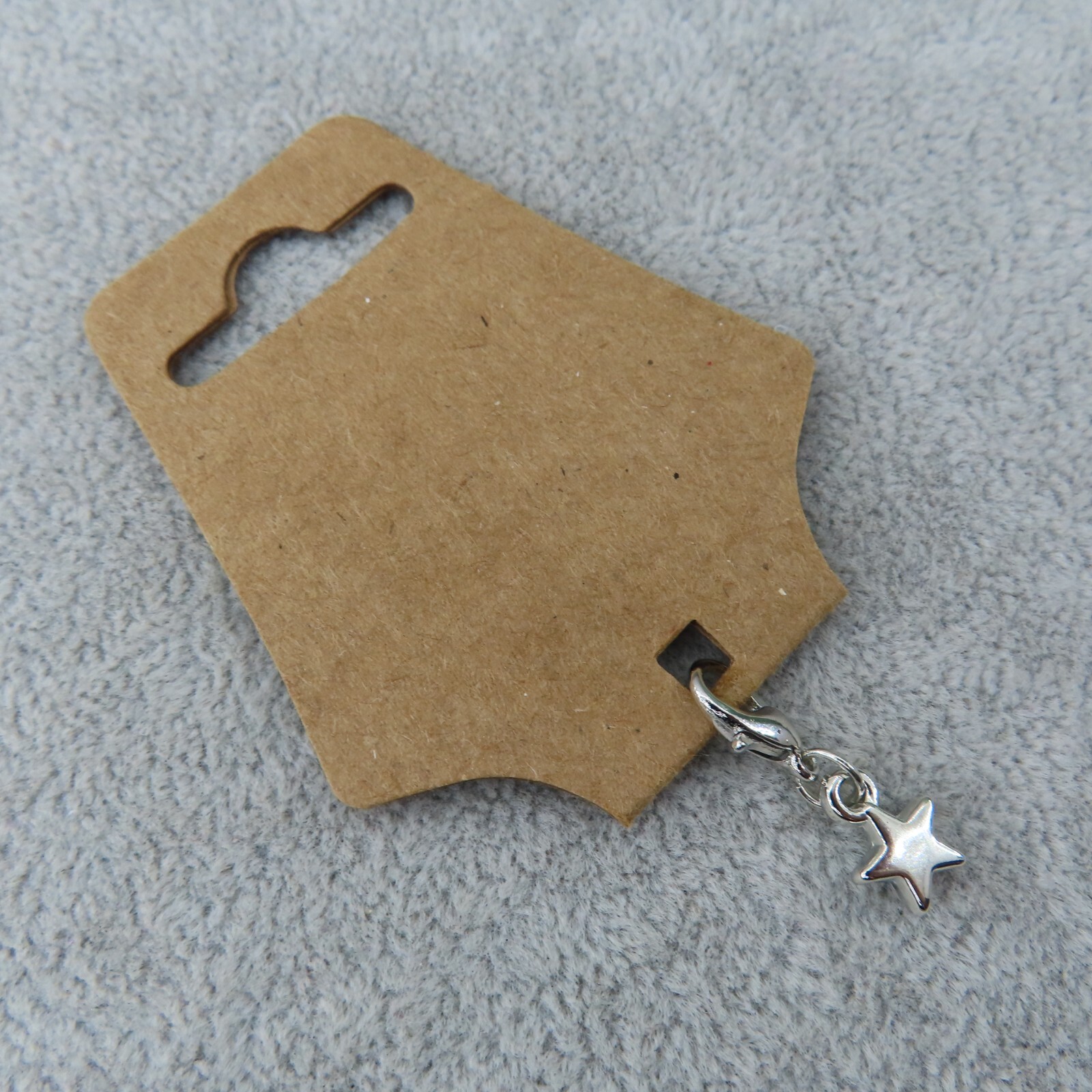 LITTLE STAR Charm Zipper Pull Keyring Add On Clip Dangle Silver Tone Celestial