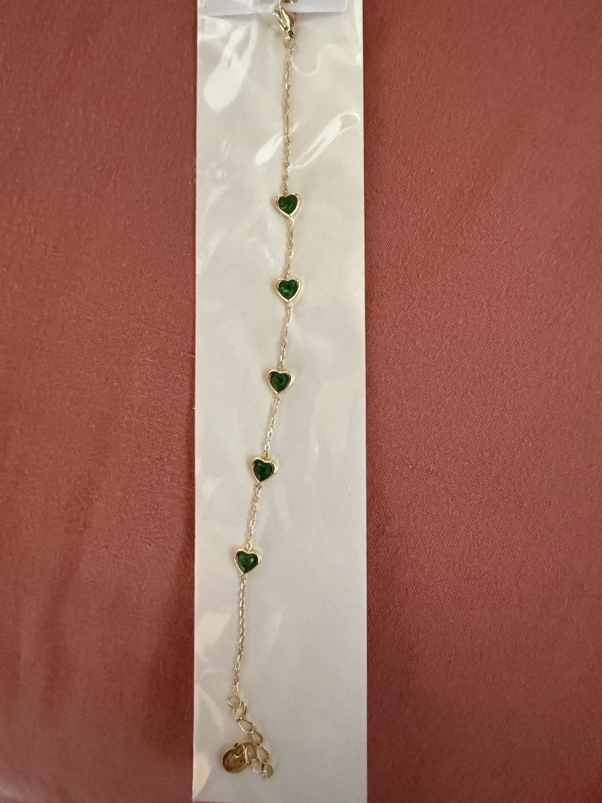 Emerald Heart Stone Bracelet