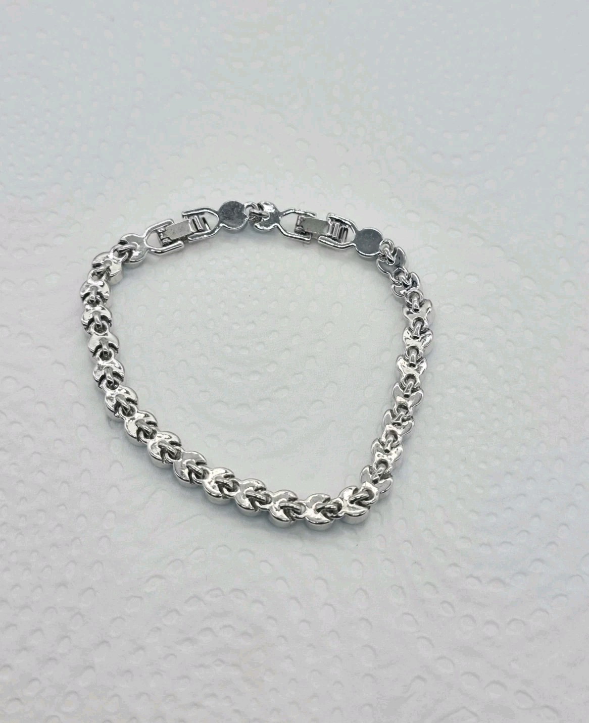 Blue Crystal Tennis Bracelet Lady Colour Silver Tone 7″ 17cm With Gift Box